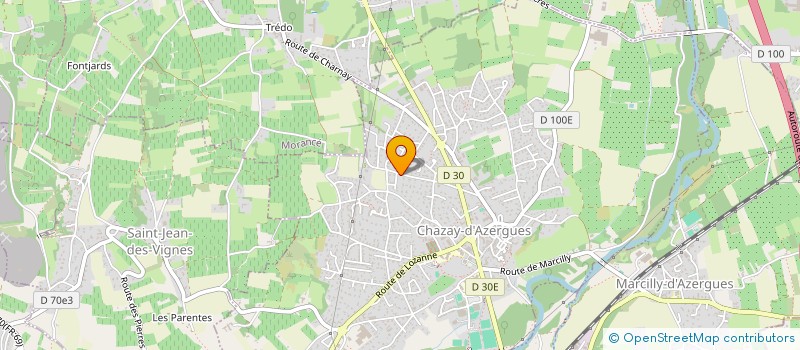 localisation de l'entreprise MONSIEUR JACQUES THEVENON  CHAZAY-D'AZERGUES