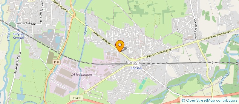 localisation de l'entreprise MONSIEUR JACQUES THEVOT  BONSON