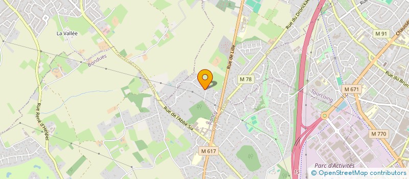 localisation de l'entreprise MONSIEUR JACQUES THIBAULT à RONCQ