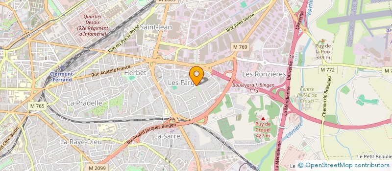 localisation de l'entreprise MONSIEUR JACQUES THOMASSIN  CLERMONT-FERRAND