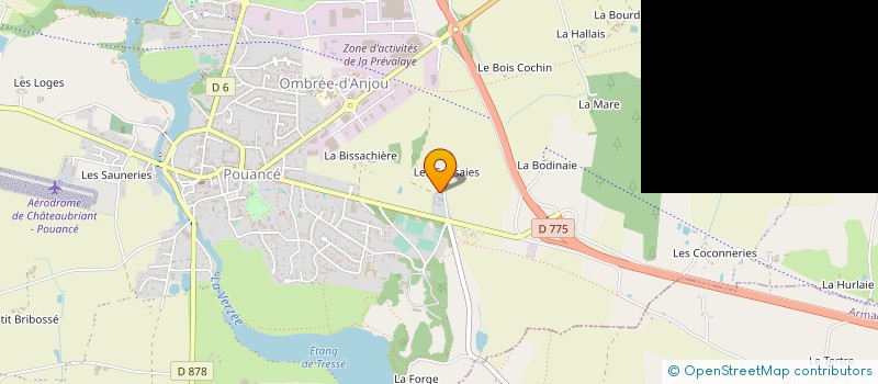 localisation de l'entreprise MONSIEUR JACQUES THUET à OMBREE D'ANJOU