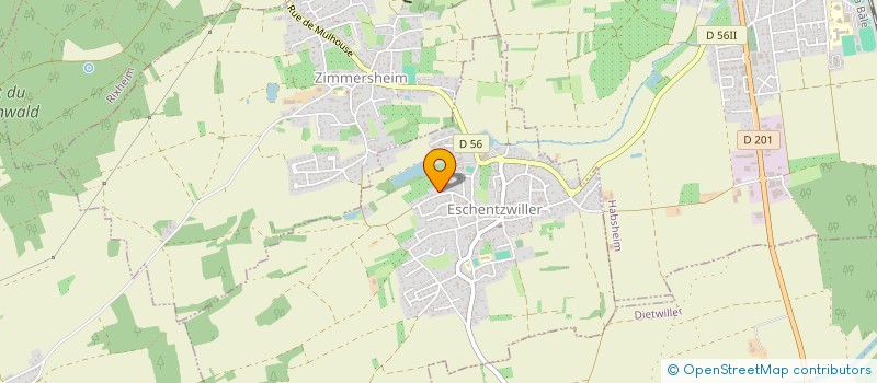 localisation de l'entreprise MONSIEUR JACQUES THULLIEZ  ESCHENTZWILLER