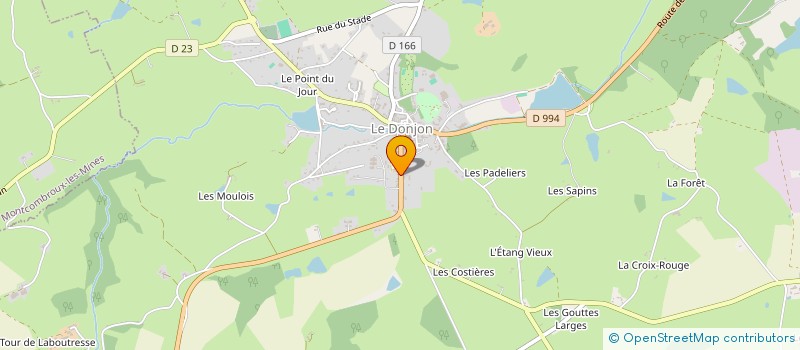 localisation de l'entreprise MONSIEUR JACQUES TINARDON à LE DONJON