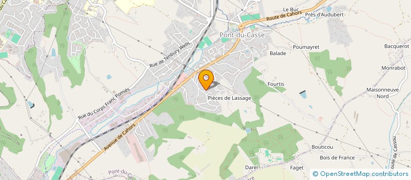 localisation de l'entreprise MONSIEUR JACQUES TOMAS  PONT DU CASSE