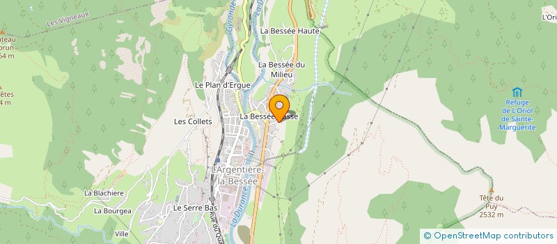 localisation de l'entreprise MONSIEUR JACQUES TONINELLI à L'ARGENTIERE-LA-BESSEE