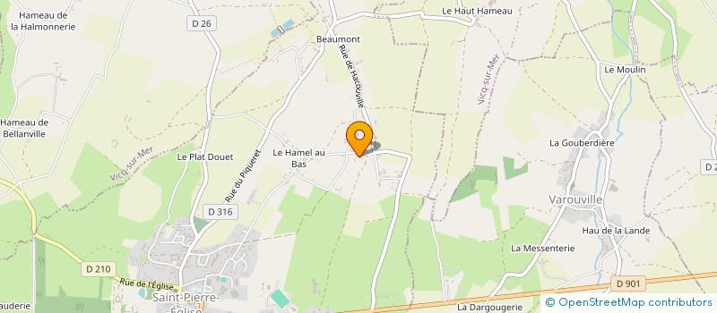 localisation de l'entreprise MONSIEUR JACQUES TOURNEBOEUF  SAINT-PIERRE-EGLISE