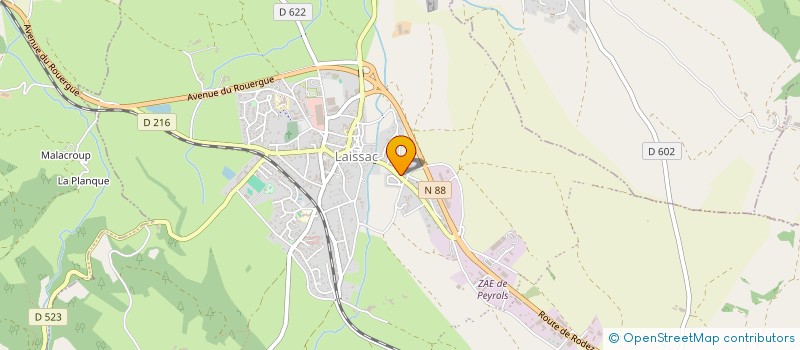 localisation de l'entreprise MONSIEUR JACQUES VALENTI  LAISSAC-SEVERAC L'EGLISE