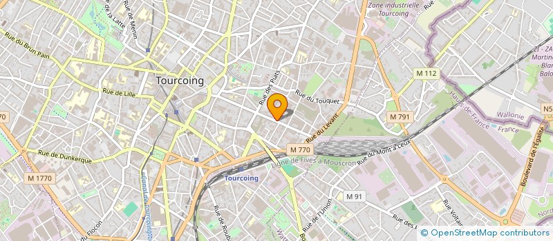 localisation de l'entreprise MONSIEUR JACQUES VANLERBERGHE à TOURCOING