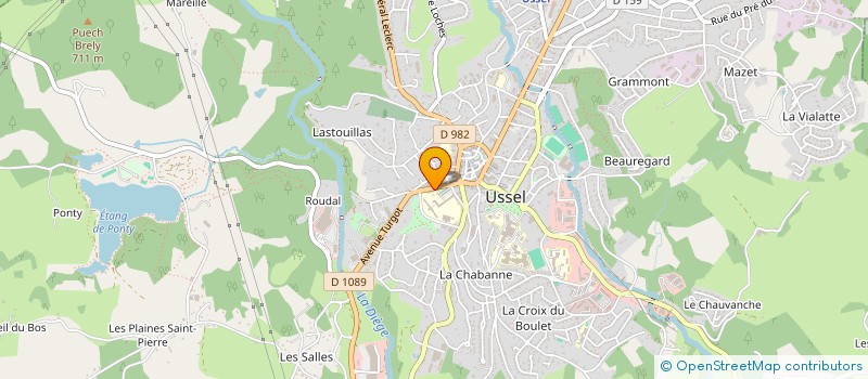 localisation de l'entreprise MONSIEUR JACQUES VIGNAL à USSEL