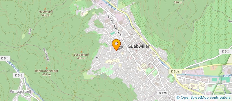 localisation de l'entreprise MONSIEUR JACQUES VINET  GUEBWILLER