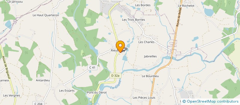 localisation de l'entreprise MONSIEUR JACQUES VOUZELLAUD à SAINT-JUNIEN