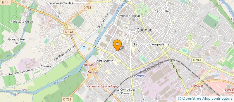 localisation de l'entreprise MONSIEUR JACQUES VREL à COGNAC