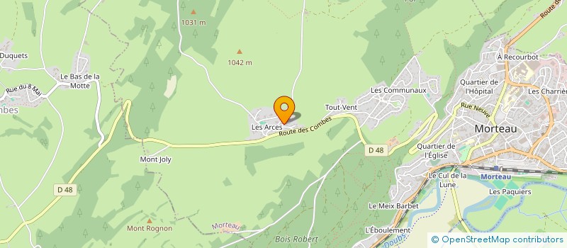 localisation de l'entreprise MONSIEUR JACQUES VUILLEMIN  MORTEAU