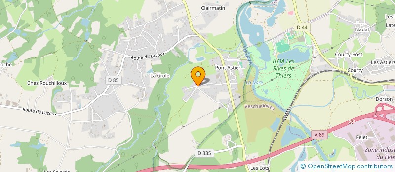 localisation de l'entreprise MONSIEUR JACQUIE CHEVALEYRE  ORLEAT