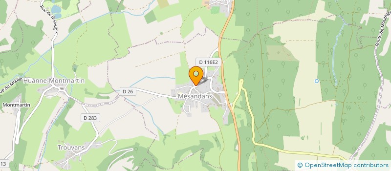 localisation de l'entreprise MONSIEUR JACQUY BOUVARD  TROUVANS