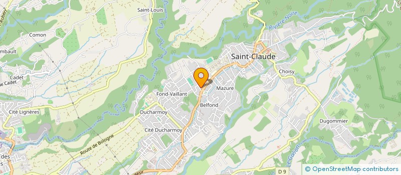 localisation de l'entreprise MONSIEUR JAHLEEL DELORME à SAINT-CLAUDE