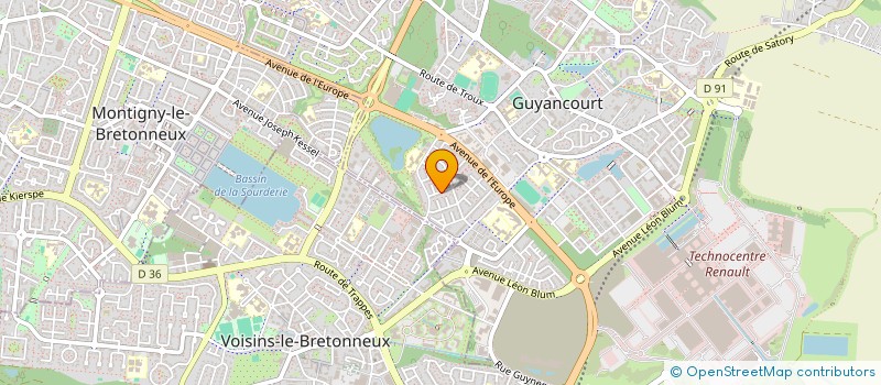 localisation de l'entreprise MONSIEUR JAMEL AYAD  GUYANCOURT