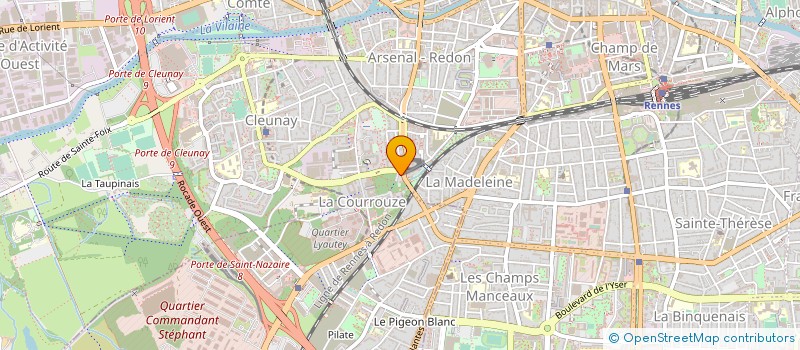 localisation de l'entreprise MONSIEUR JAMELE TOUHOUBEN à RENNES
