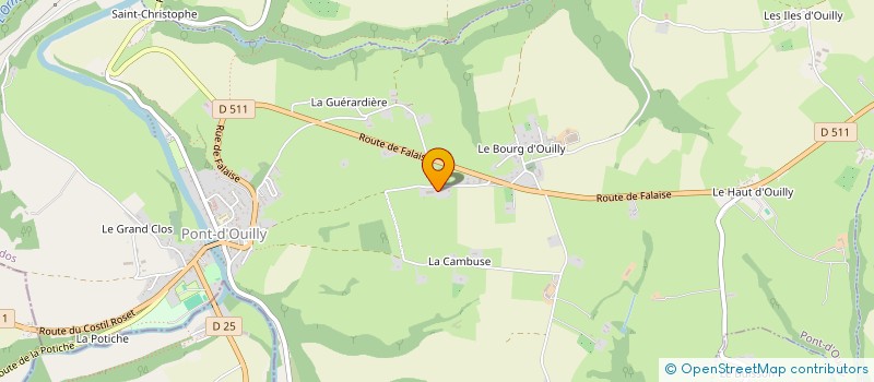 localisation de l'entreprise MONSIEUR JAMES BAUDOUIN  PONT-D'OUILLY