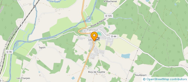 localisation de l'entreprise MONSIEUR JAMES BOUCHAUD  PARCOUL-CHENAUD