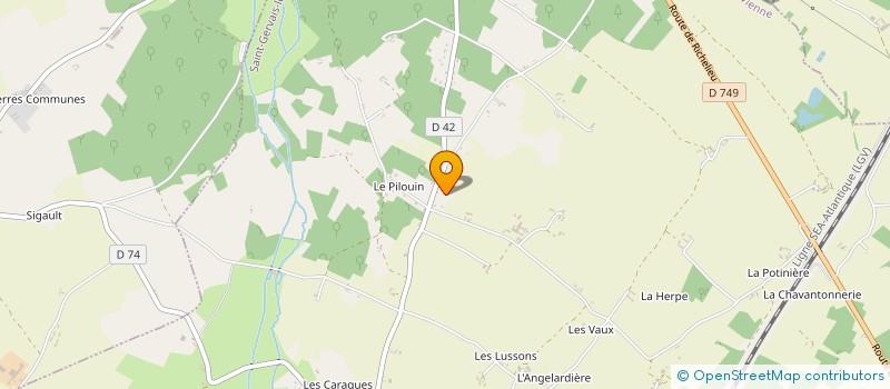localisation de l'entreprise MONSIEUR JAMES CAILLAULT à SAINT-GERVAIS-LES-TROIS-CLOCHERS