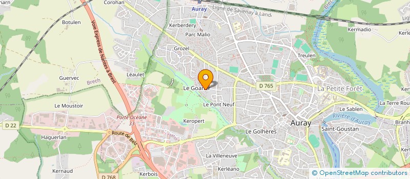 localisation de l'entreprise MONSIEUR JAMES CHEVALIER à AURAY