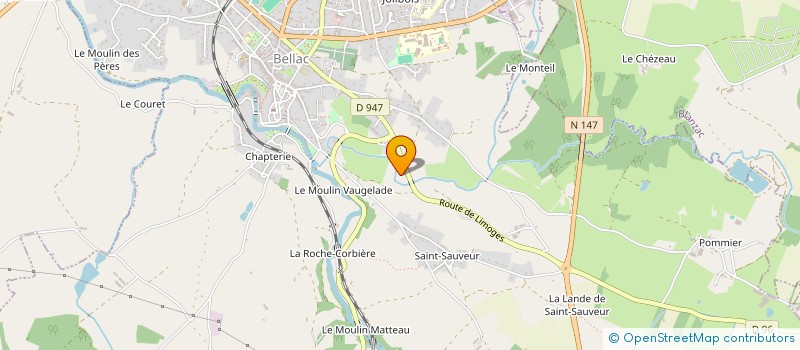 localisation de l'entreprise MONSIEUR JAMES DELMONT à BELLAC