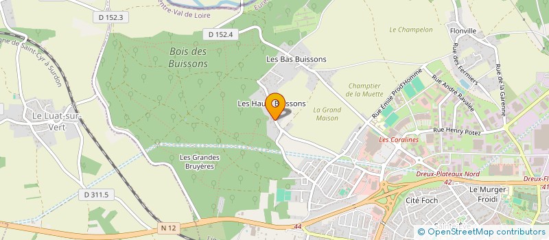 localisation de l'entreprise MONSIEUR JAMES DULIGNEE  DREUX