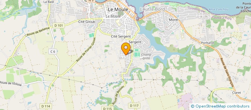localisation de l'entreprise MONSIEUR JAMES GUILLAUME à LE MOULE