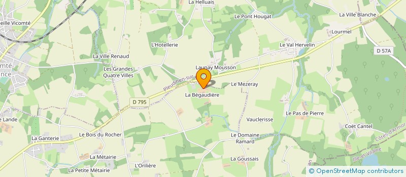 localisation de l'entreprise MONSIEUR JAMES HALL  AUCALEUC