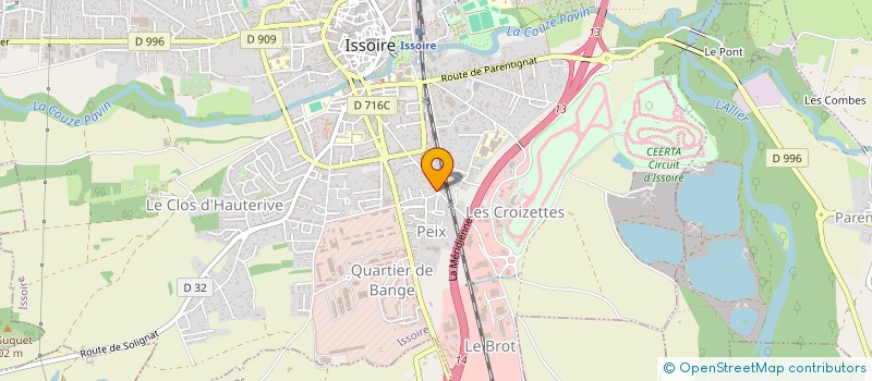 localisation de l'entreprise MONSIEUR JAMES HUILLO  ISSOIRE