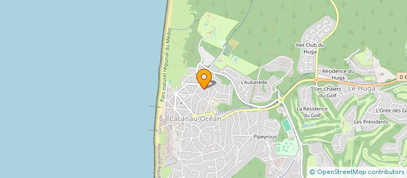 localisation de l'entreprise MONSIEUR JAMES LAMARCHE  LACANAU