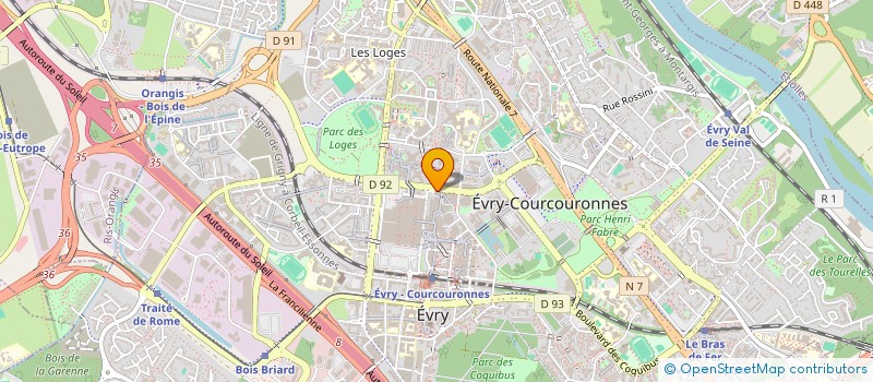 localisation de l'entreprise MONSIEUR JAMES LESUEUR  EVRY-COURCOURONNES