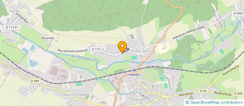 localisation de l'entreprise MONSIEUR JAMES PORET  HUBY-SAINT-LEU