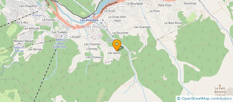 localisation de l'entreprise MONSIEUR JAMIE MORTON  LES HOUCHES