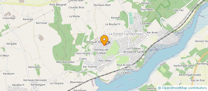 localisation de l'entreprise MONSIEUR JAN VATANT D OLLONE  LA FOREST-LANDERNEAU