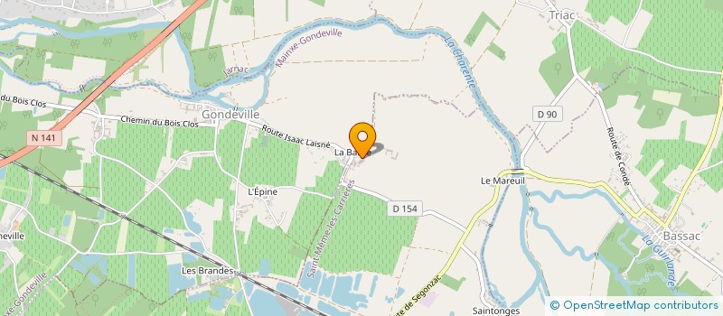 localisation de l'entreprise MONSIEUR JANICK CHARRIER  COURBILLAC