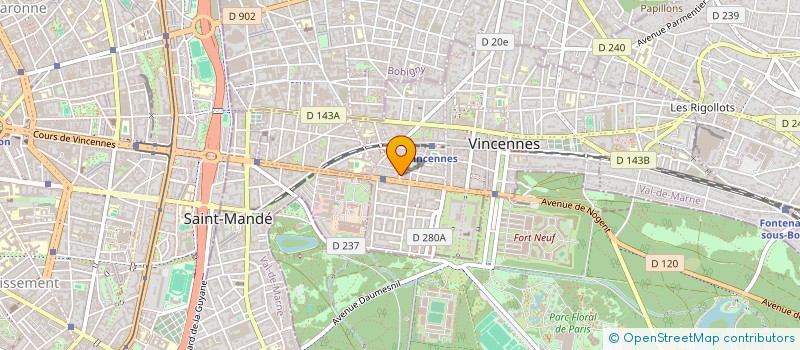 localisation de l'entreprise MONSIEUR JANICK LEBOT  VINCENNES