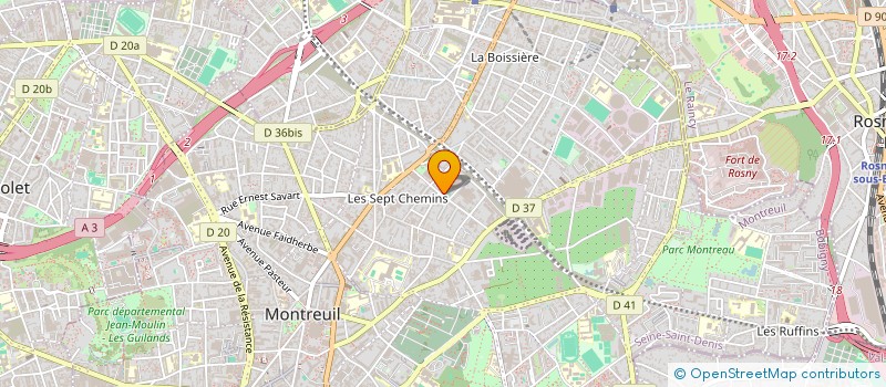 localisation de l'entreprise MONSIEUR JANY BILLAULT à MONTREUIL