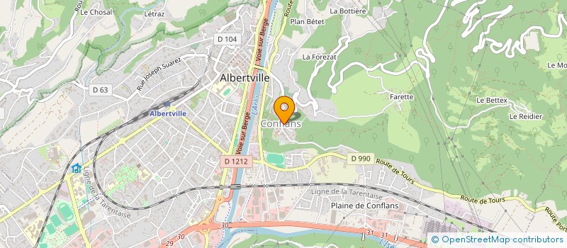 localisation de l'entreprise MONSIEUR JANY MARTINETTO à ALBERTVILLE