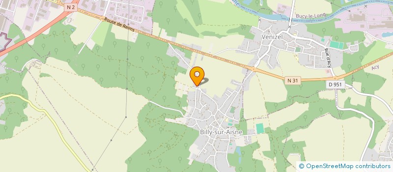 localisation de l'entreprise MONSIEUR JANY PIERRE PIVA  BILLY-SUR-AISNE