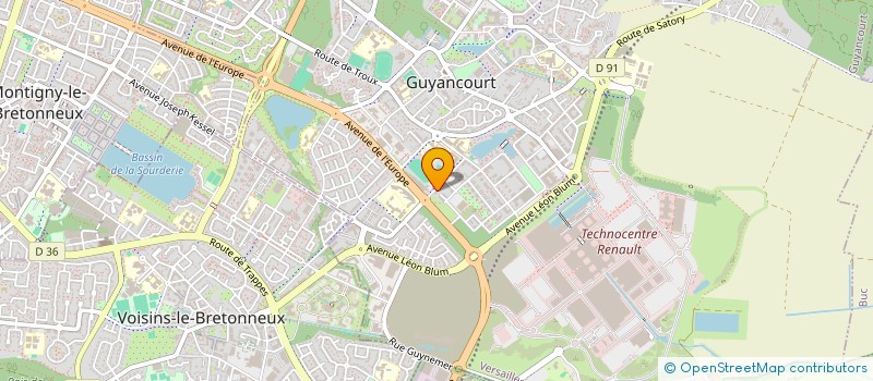 localisation de l'entreprise MONSIEUR JAOUAD BOUADLA  GUYANCOURT