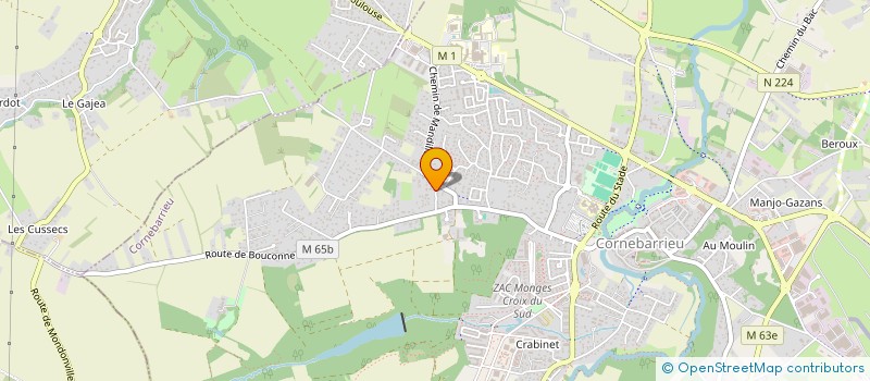 localisation de l'entreprise MONSIEUR JAOUHAR BERNOUSSI  CORNEBARRIEU