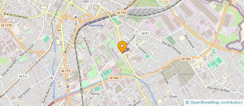 localisation de l'entreprise MONSIEUR JAROD GAEREMYNCK  WATTRELOS