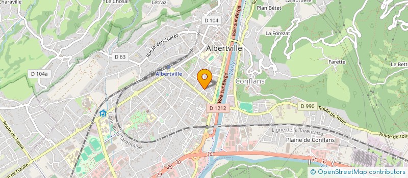 localisation de l'entreprise MONSIEUR JASON AUBERT à ALBERTVILLE