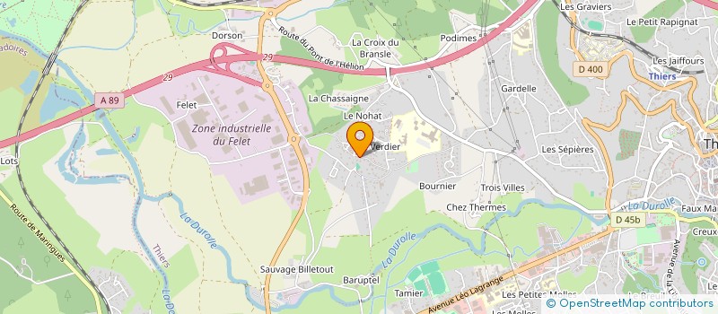 localisation de l'entreprise MONSIEUR JASON BECKER  THIERS