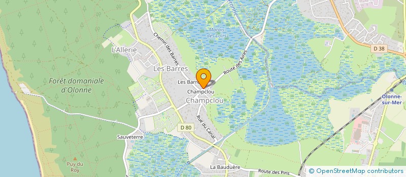 localisation de l'entreprise MONSIEUR JASON CAUBET à LES SABLES D'OLONNE