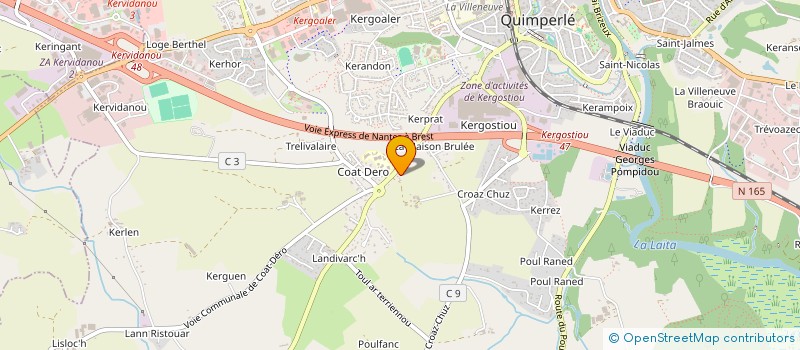 localisation de l'entreprise MONSIEUR JASON HUIBAN  QUIMPERLE