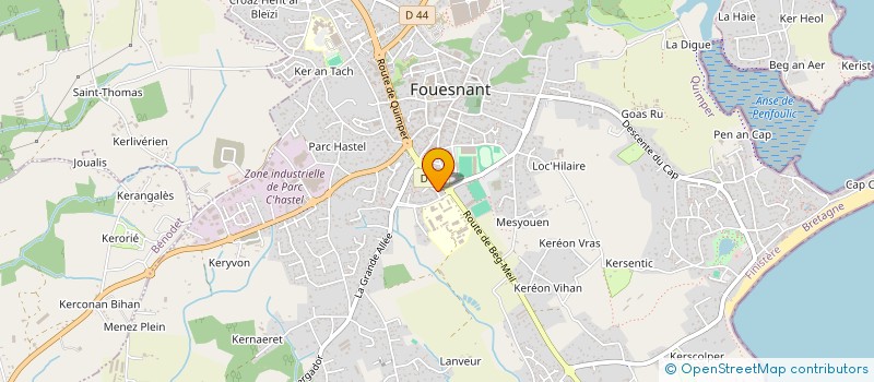 localisation de l'entreprise MONSIEUR JASON MATHELIN à FOUESNANT