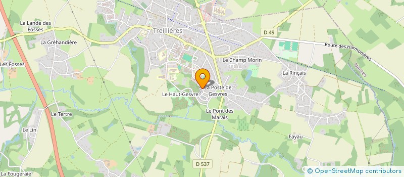 localisation de l'entreprise MONSIEUR JASON ROUSSEAU  TREILLIERES